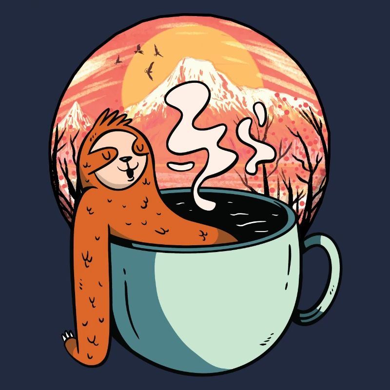 Sloth, Relaxation, Tea, Coffee, Break, Ready for Vacation