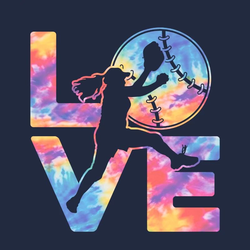 Tie Up Dye Softball Adolescentes Joueuse de Softball