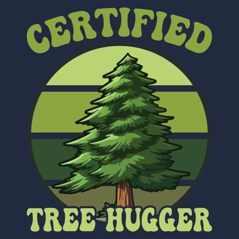 Environmentalists hugging trees