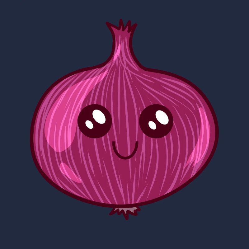 Red Onion Vegetable Spice Kawai Kitchen Face