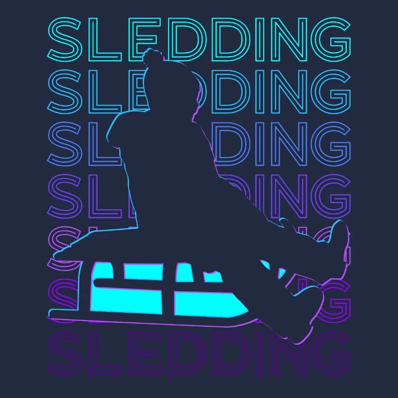 Sledding Mushing Sleigh Retro