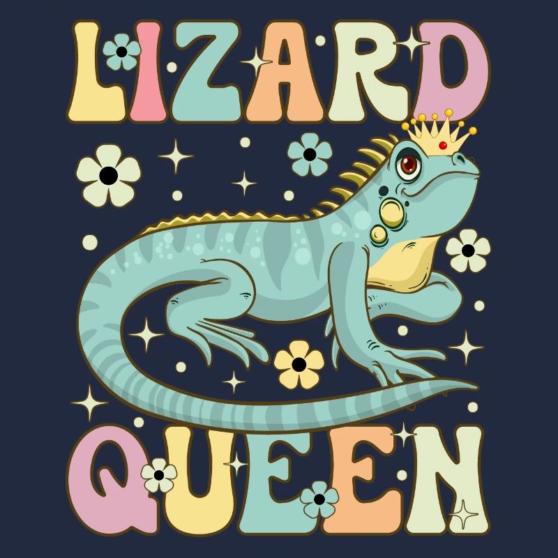 Lizard Queen Groovy Bartagame Lizard Lover