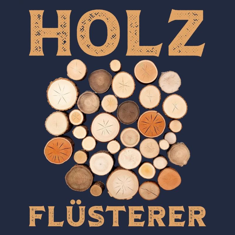 Ich bin ein Holzflüsterer mit Baumstämmen Holz