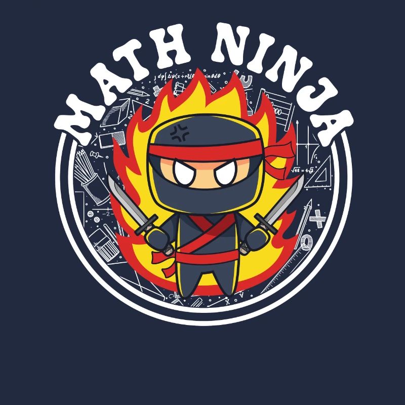 Funny Math Ninja Mathematics Geek Numbers