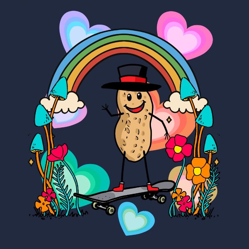 Erdnuss Erdnüsse Regenbogen Herzen Geburtstag