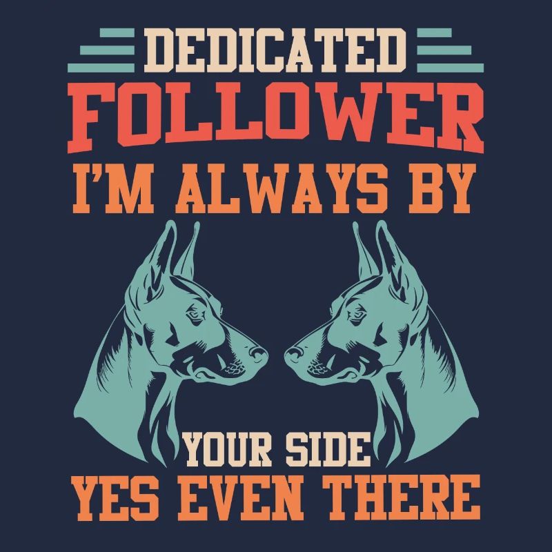 Doberman SUIVEUR DÉVOUÉ TOUJOURS À VOS CÔTÉS