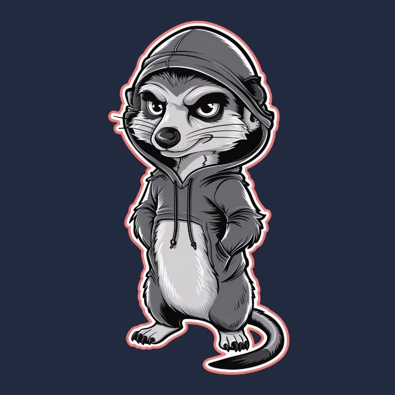 Suricate cool dans un sweat à capuche élégant