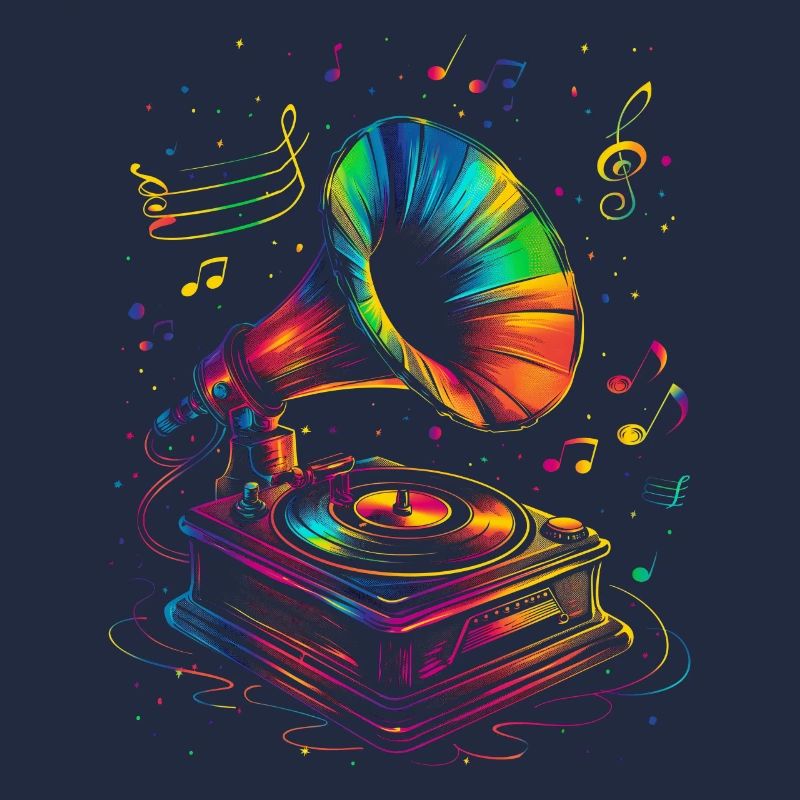 Gramophone Gramophone Phonographe Old School Popar