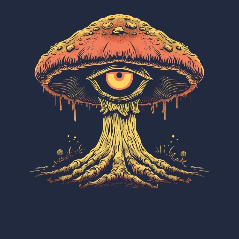 Cottagecore Weirdcore Ästhetischer Pilz Augapfel C