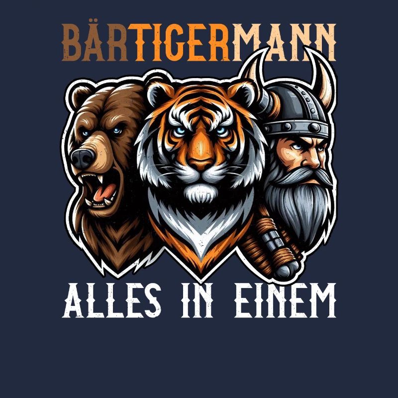 BÄRTIGERMANN Wikinger Bart Mann Tiger Lustige
