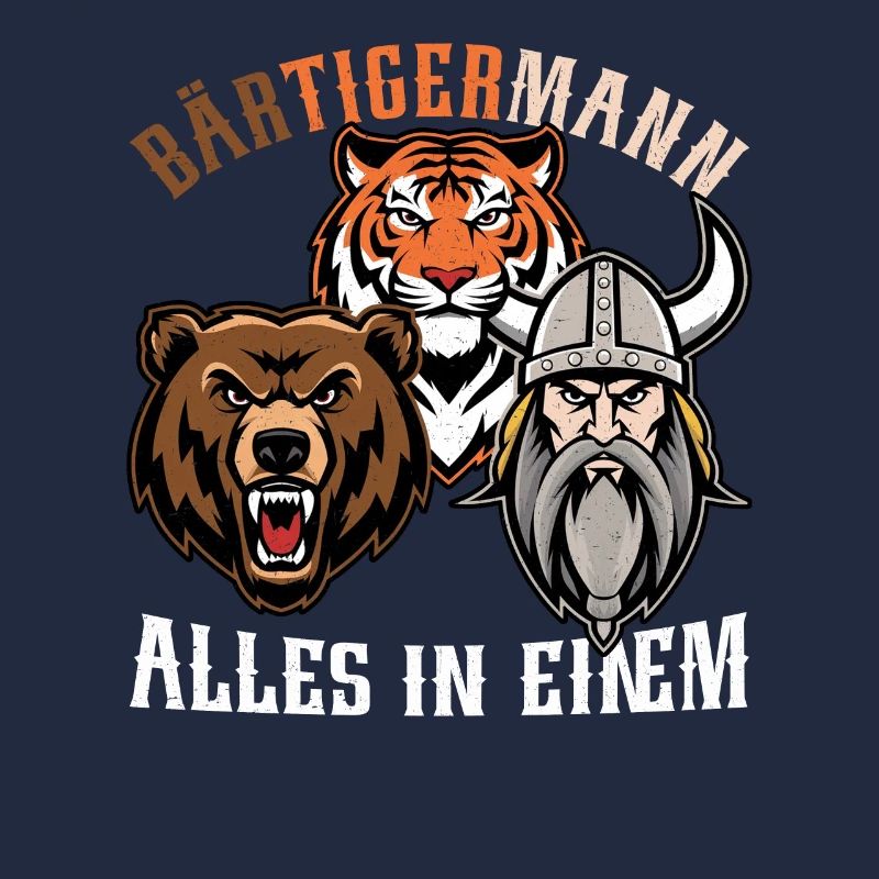 BÄRTIGERMANN Wikinger Bart Mann Tiger Lustige