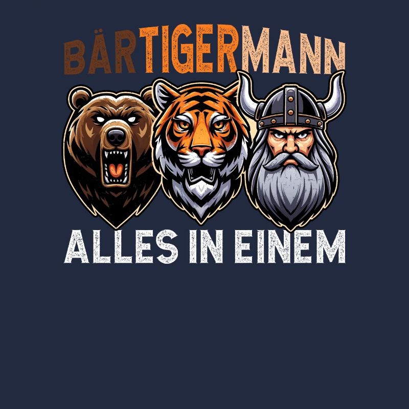 BÄRTIGERMANN Wikinger Bart Mann Tiger Lustige