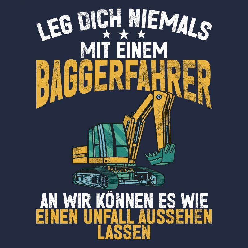 Excavator Driver Funny Construction Worker Profession Excavator
