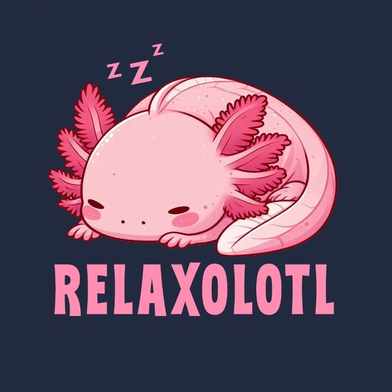 Relaxolotl Axolotl Late Riser Sleeping Chilling