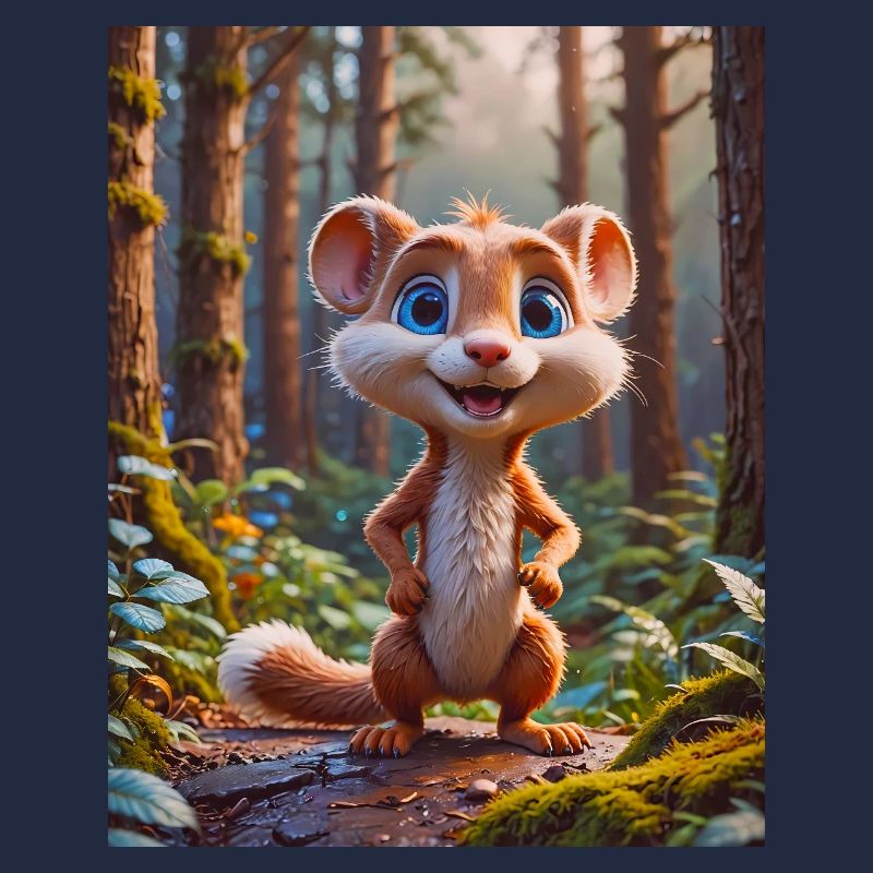 Animaux super mignons dans une forêt – belette