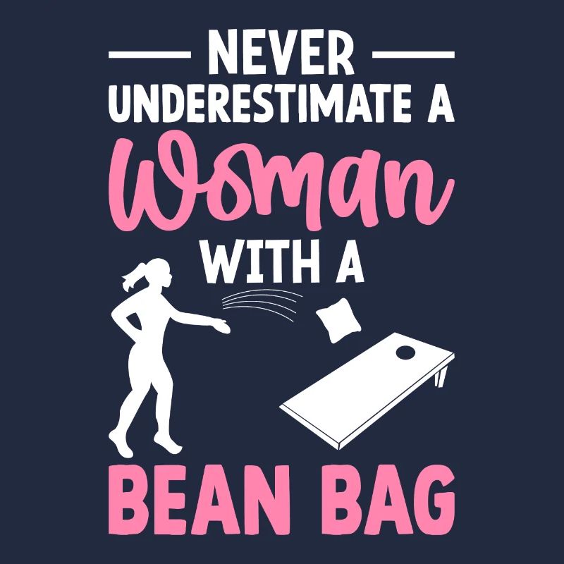 Lustige Cornhole Mädchen Spieler Corn Hole eine Fr