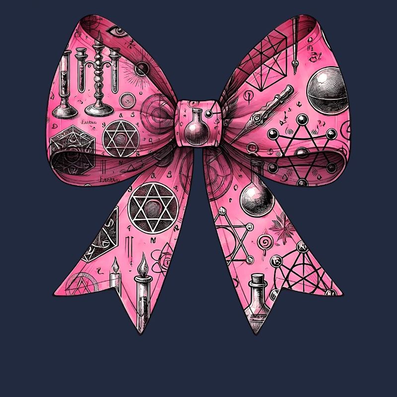 Coquette Bow Alchemy Symbol Pattern Pink