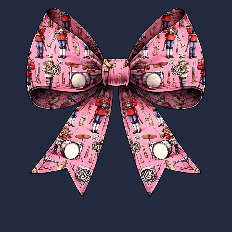 Coquette Bow Marching Band Musician Pattern