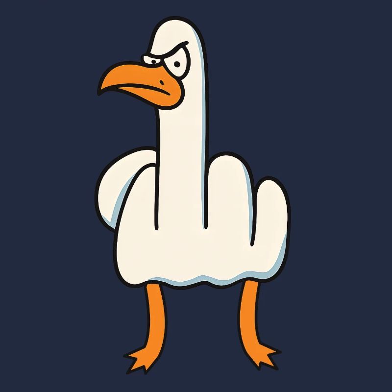 Mittelfinger Gans Möwe