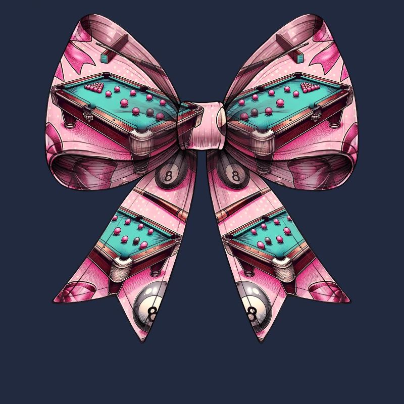 Coquette Bow Billard Pool Tisch Queue Kugeln