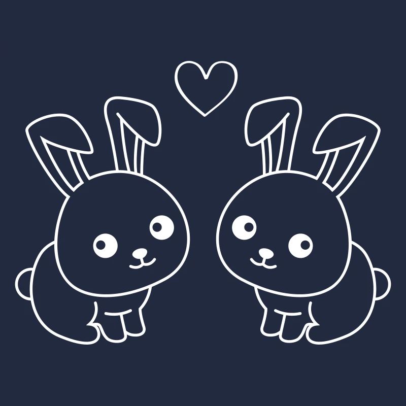 Hase Comic Paar Liebe