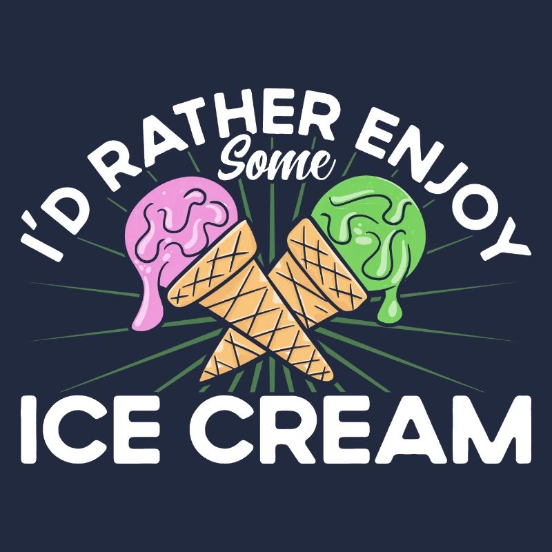 Ich würde lieber ein Eis genießen Eiscreme Geschen