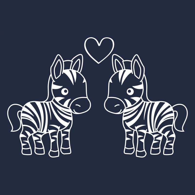 Zebra Comic Paar Liebe