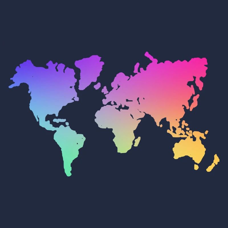 colored world map