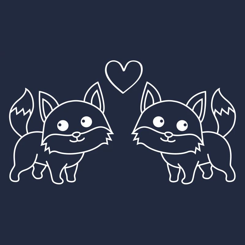 Fuchs Comic Paar Liebe