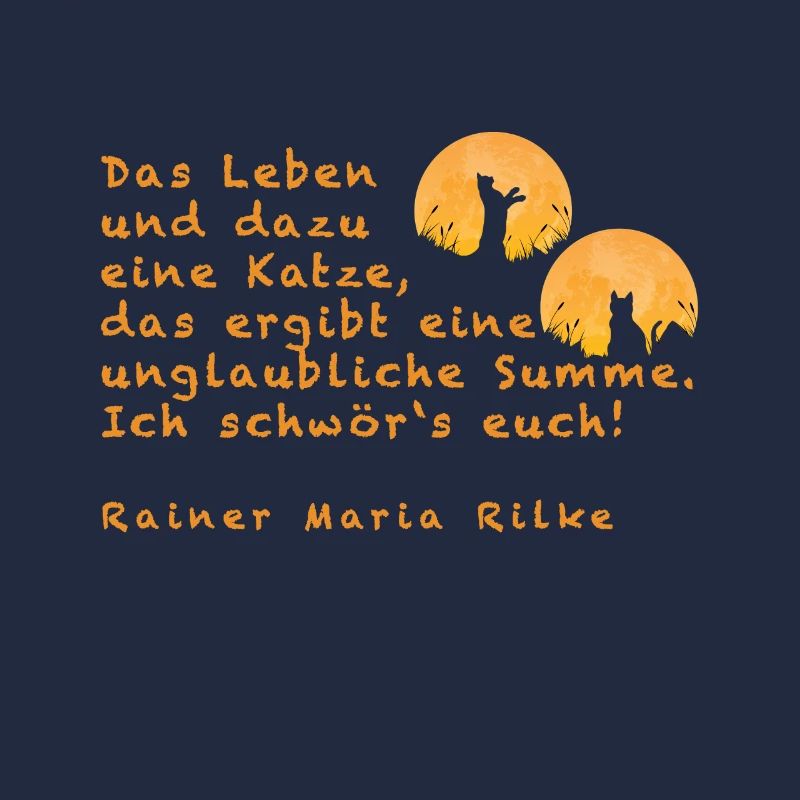 Rilke Katze T-Shirt, Geschenkidee, Katzenfreunde