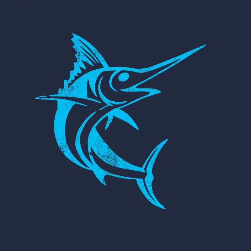 Dearadh Bronntanais Ainmhithe Éisc Blue Marlin