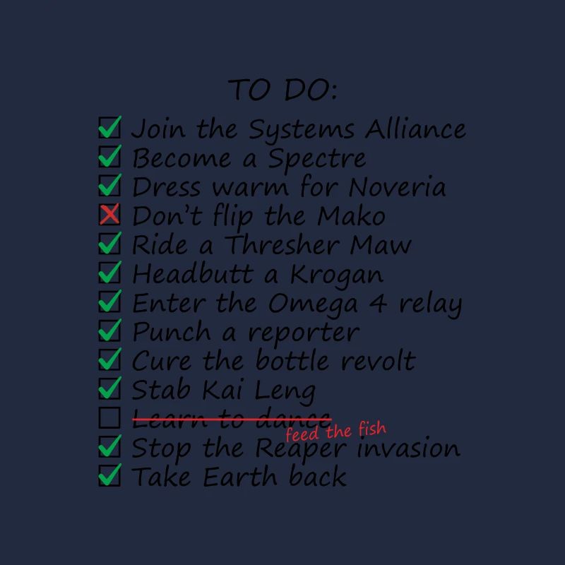 Commander Shepards To-Do List