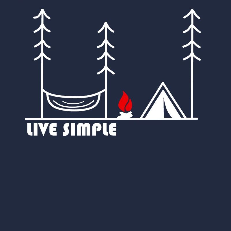 Live simple Camping Camper Geschenk