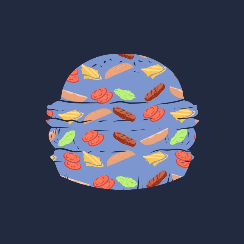 "BURGER" ~ pattern fast food hamburger
