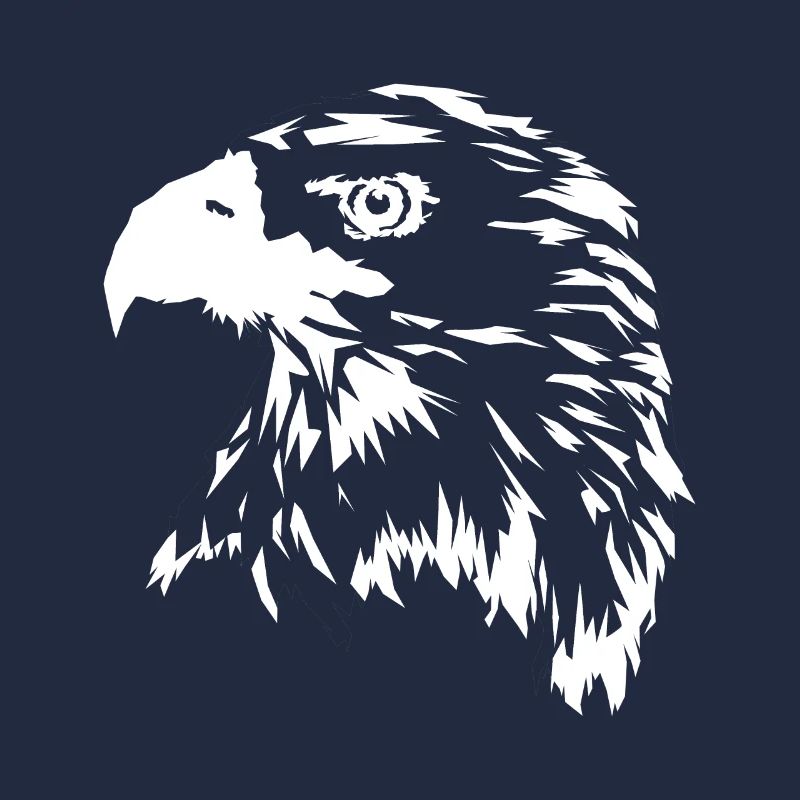 Aigle en blanc