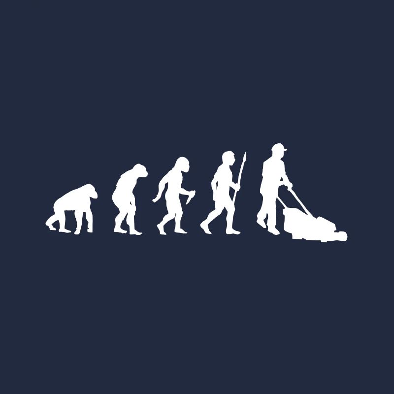 Evolution mowing gardener