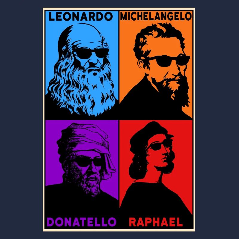 Leonardo Michelangelo Donatello Raphael