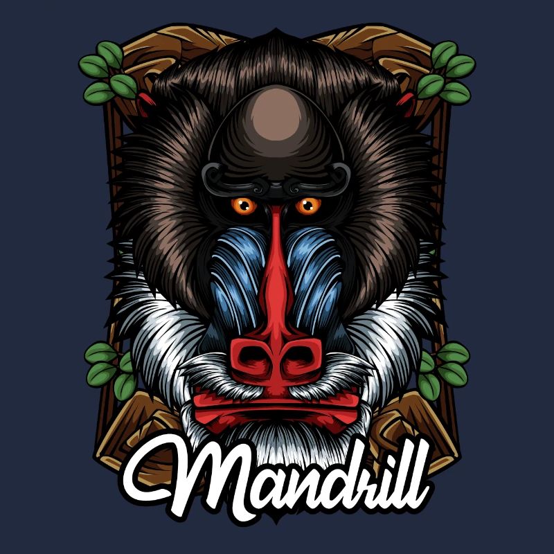 Affengesicht Mandrill Farbenfroh Äffchen Geschenk