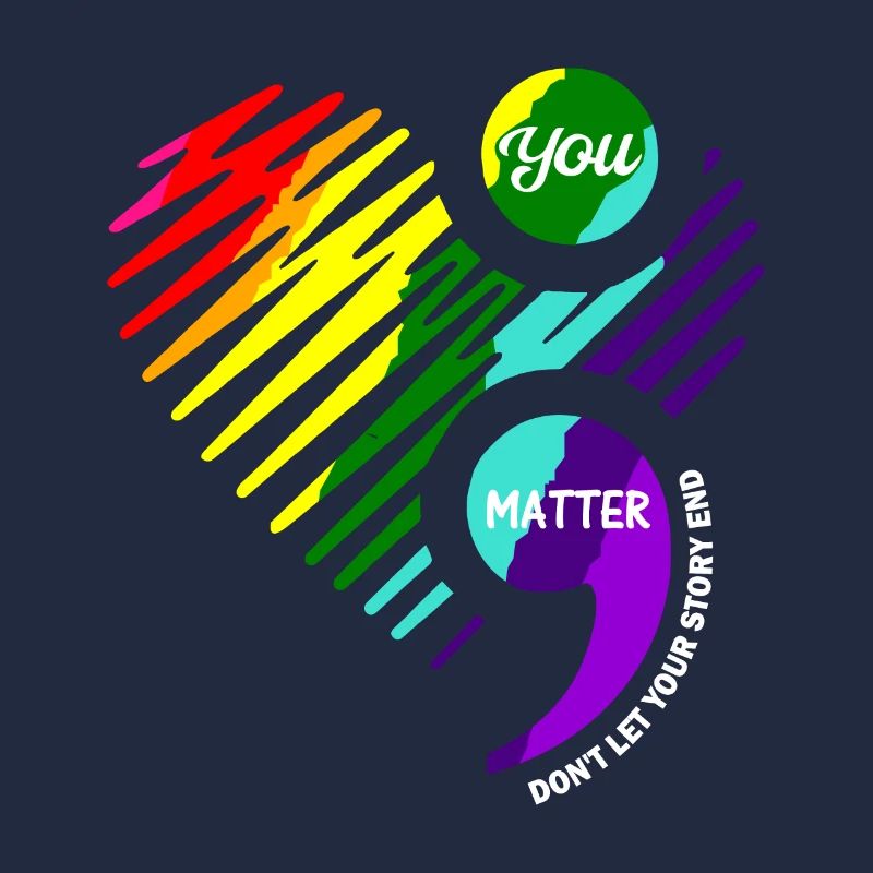 Conception de sensibilisation à la santé mentale, point-virgule