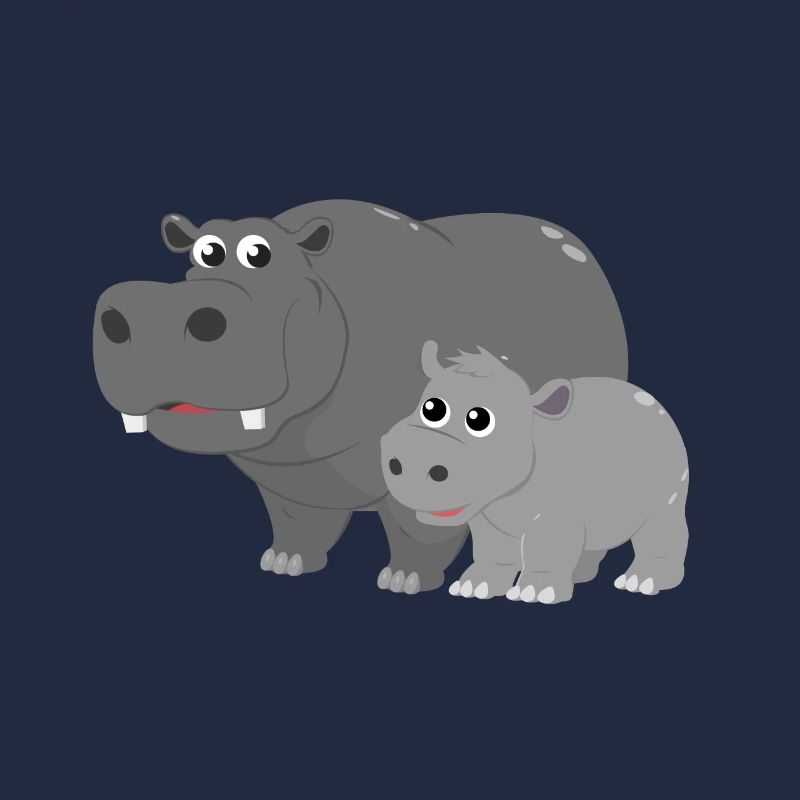 Hippo Nilpferd Design Personalisieren als Geschenk