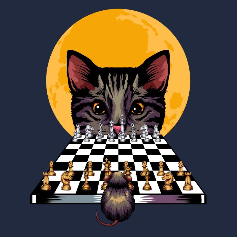 Chat souris jeu d'échecs