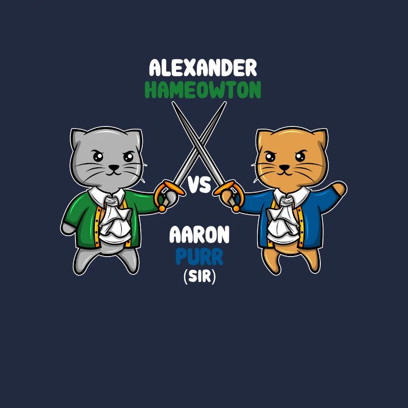 Cadeau d'un duel hôte chat Hamilton Chat Aaron Purr
