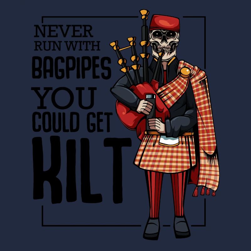 Cadeau de Kilt avec une tête de cornemuse cool