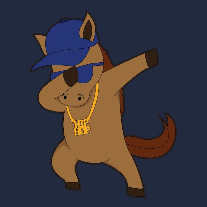 Pferd comic dabbing cool