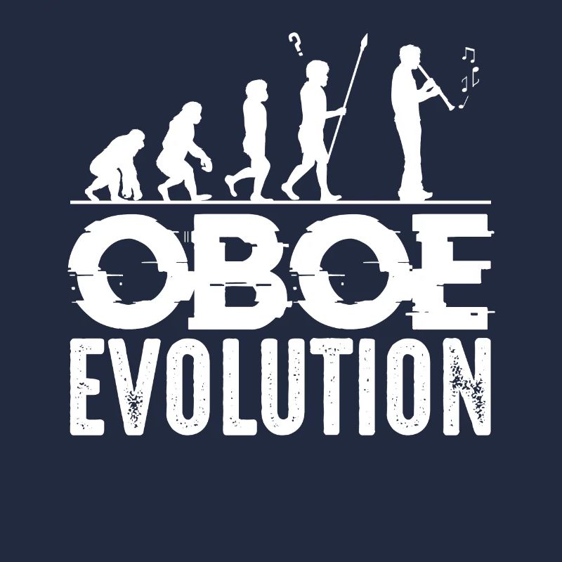 Oboe evolution oboist silhouette oboist gift