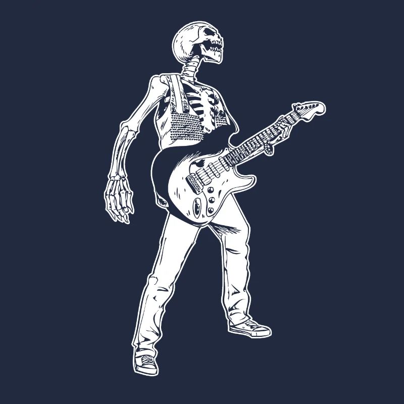 Skeleton guitar guitar player