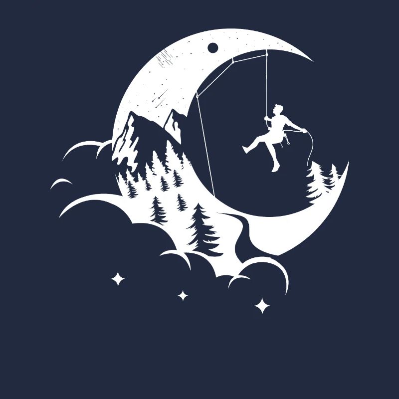 Climbing climber moon