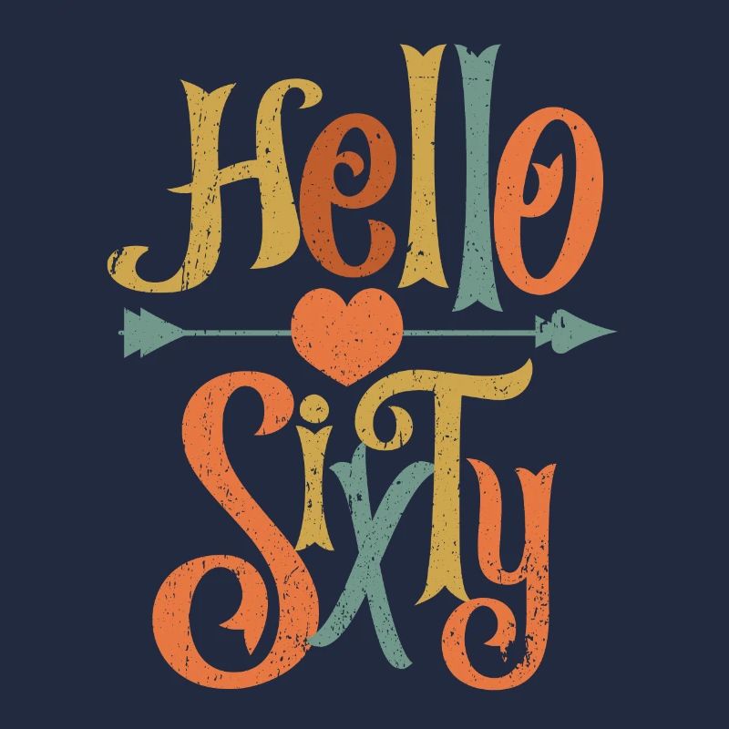 Vintage Hello Sixty 60. Geburtstag Geschenk