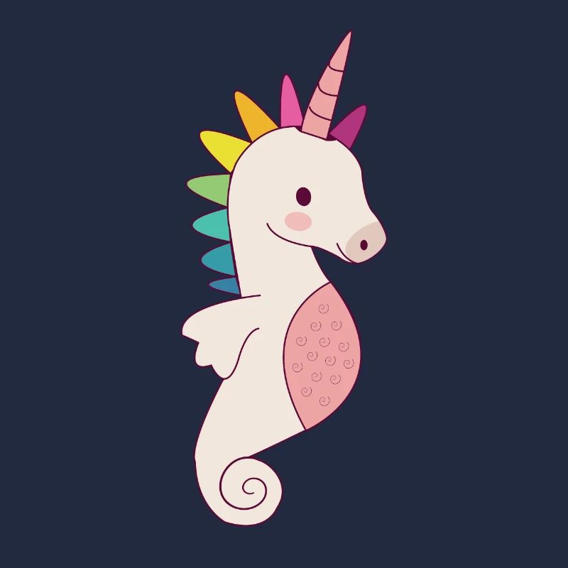 Einhorn Seepferdchen Regenbogen süß Geschenk