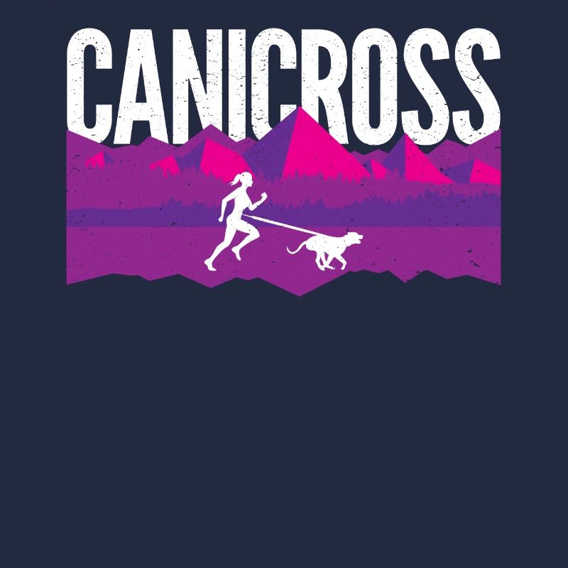 Course de canicross avec chien